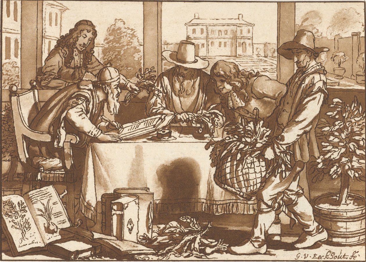 botânico de Cornelis Ploos van Amstel (signed by artist)