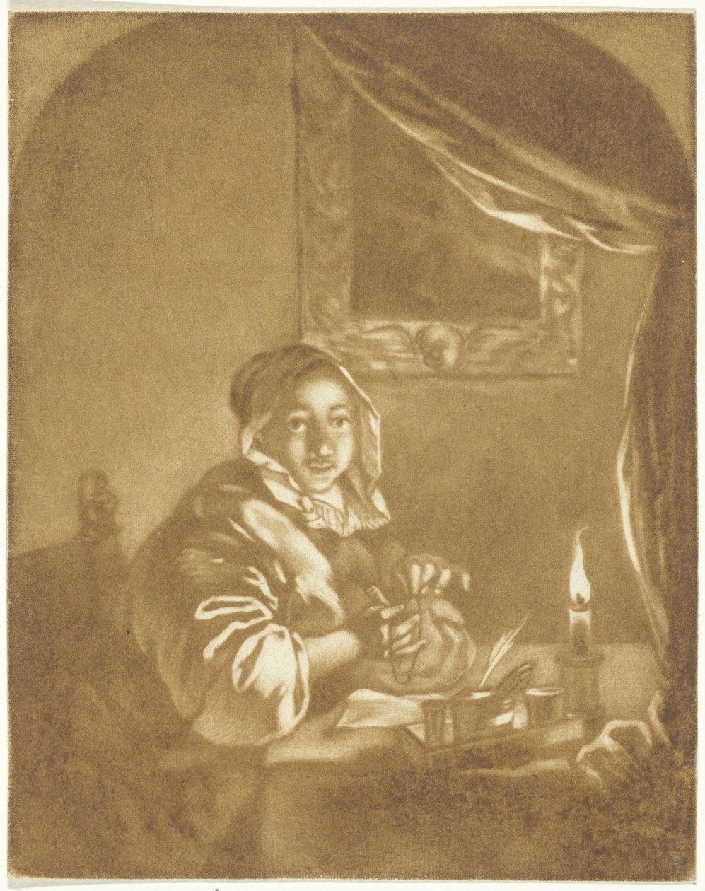 Senhora à luz de velas de Cornelis Ploos van Amstel (signed by artist)