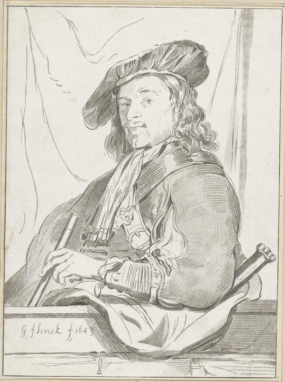 Homem no parapeito de Cornelis Ploos van Amstel (signed by artist)