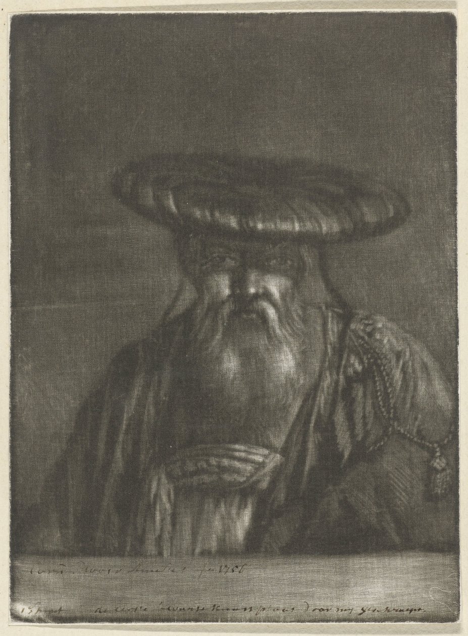homem oriental de Cornelis Ploos van Amstel (signed by artist)