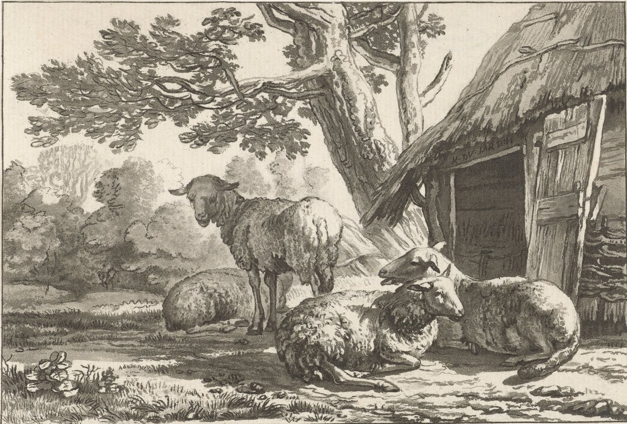 redil de Cornelis Ploos van Amstel (signed by artist)