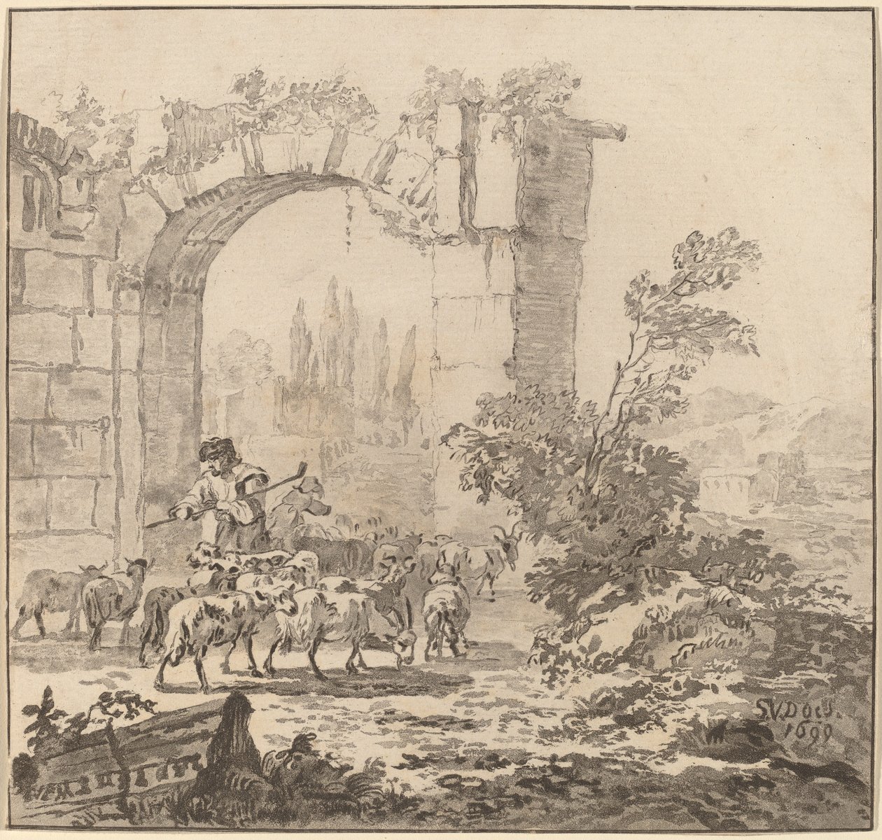 Rebanho de cabras de Cornelis Ploos van Amstel