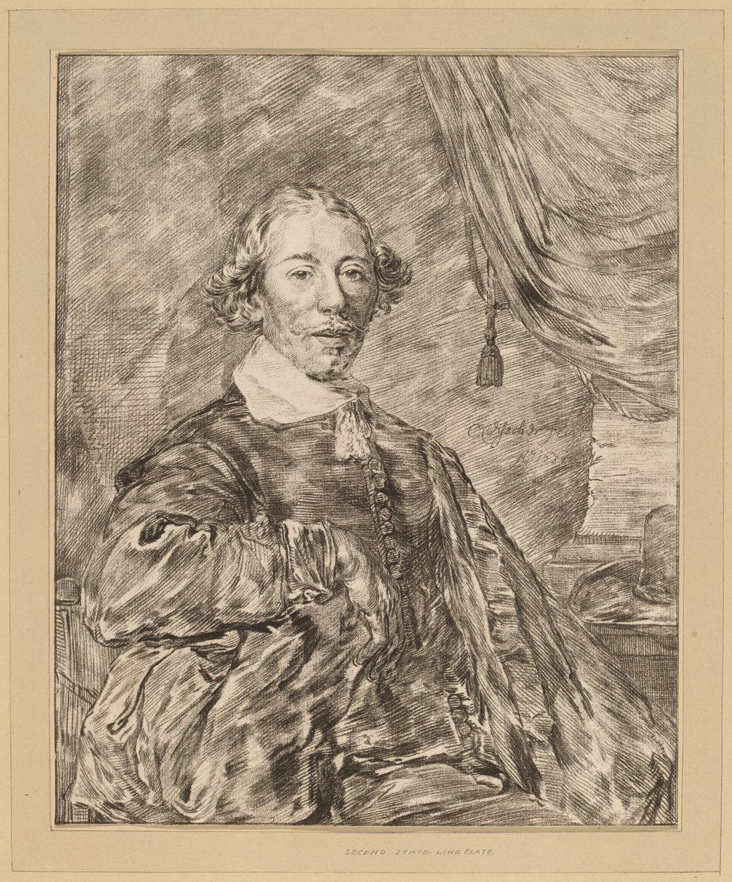 Retrato de um homem sentado de Cornelis Ploos van Amstel