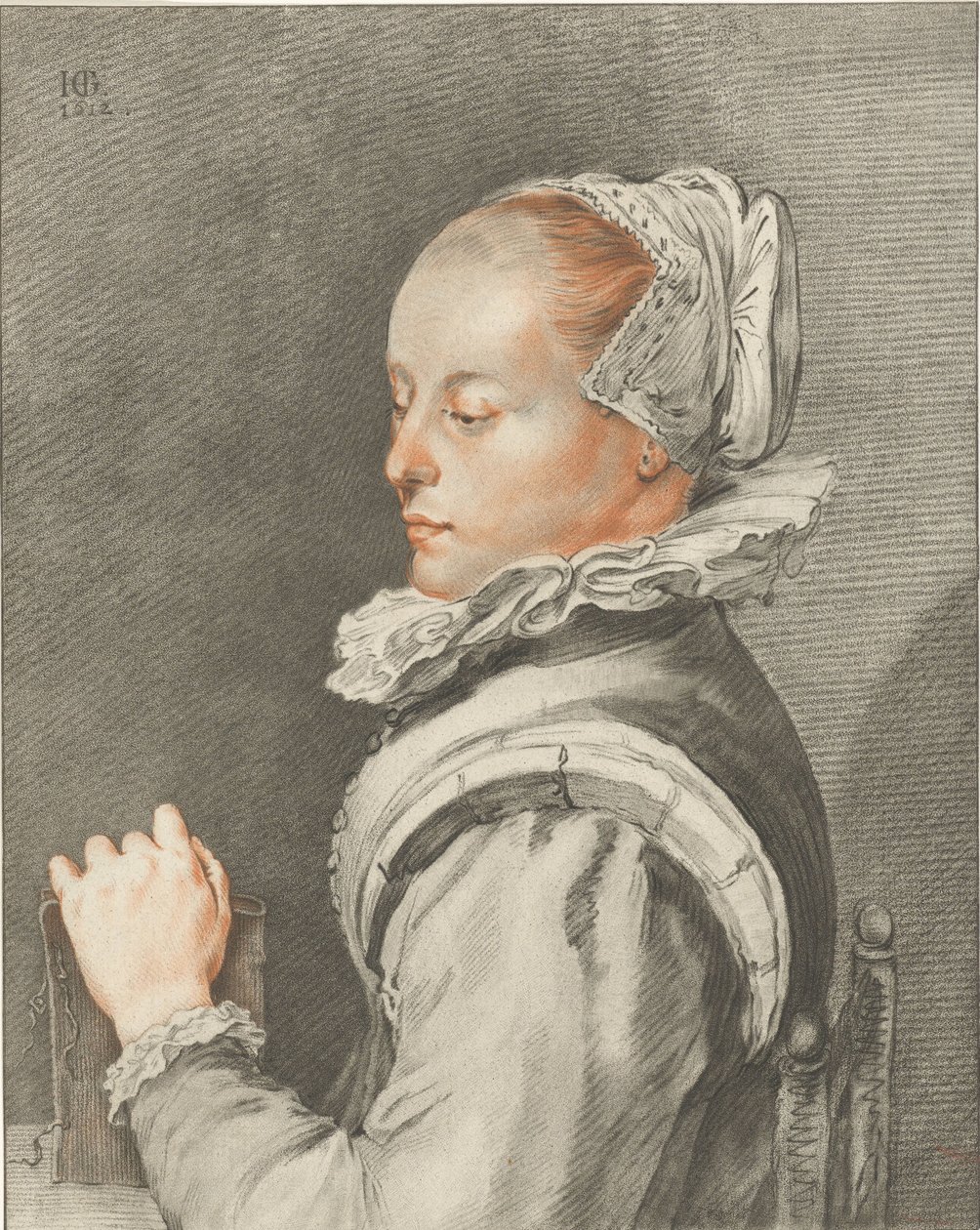 Retrato de uma jovem mulher de Cornelis Ploos van Amstel