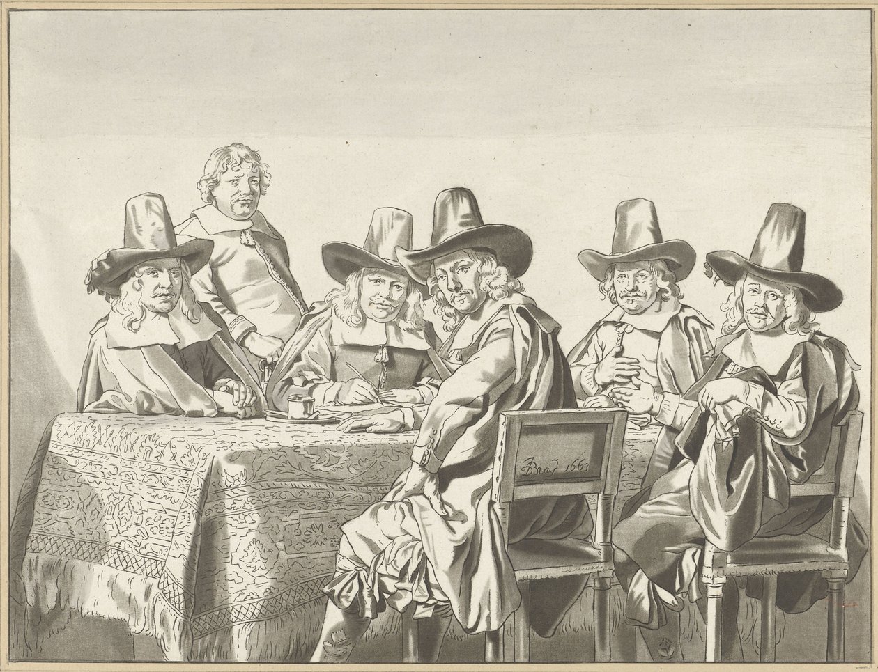 Regentes do orfanato em Haarlem de Cornelis Ploos van Amstel