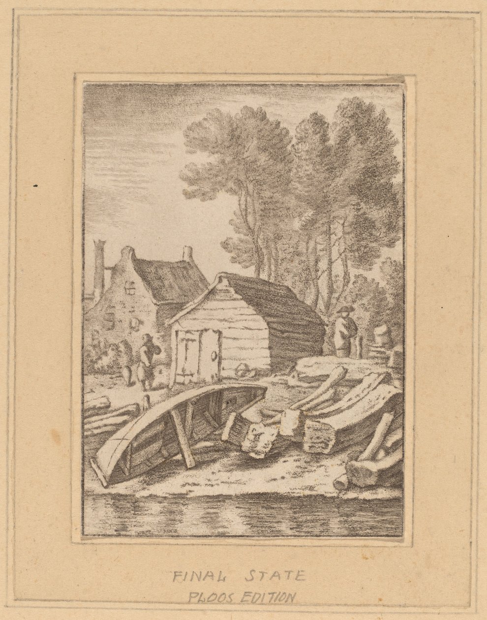 Estaleiro, 1761, publicado em 1765. de Cornelis Ploos van Amstel
