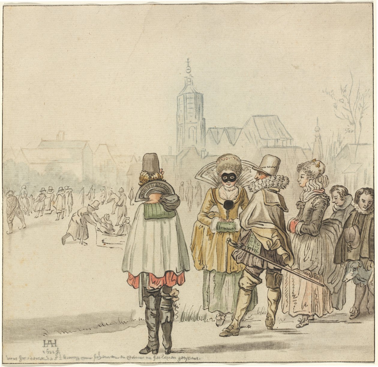 O Rei do Inverno no Gelo, 1766. de Cornelis Ploos van Amstel
