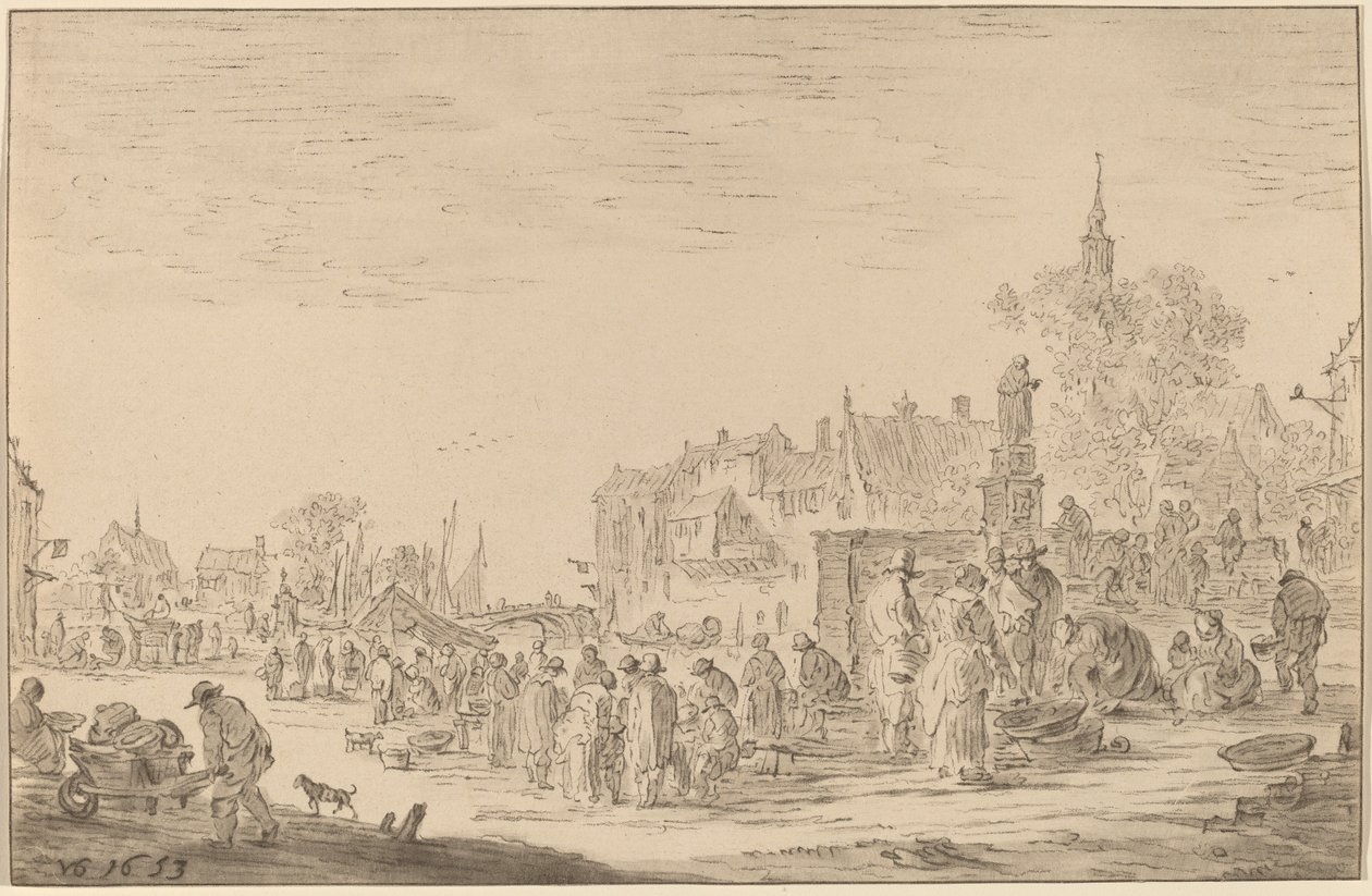 Mercado de Peixe de Cornelis Ploos van Amstel after Jan