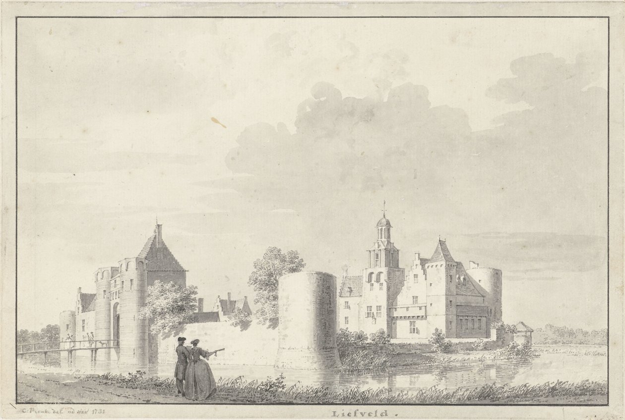 Castelo de Liesveld perto de Groot-Ammers em Alblasserwaard de Cornelis Pronk