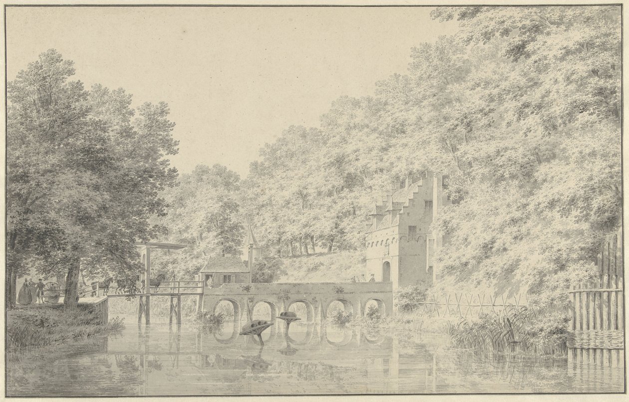 Portão do castelo em Buren de Cornelis Pronk
