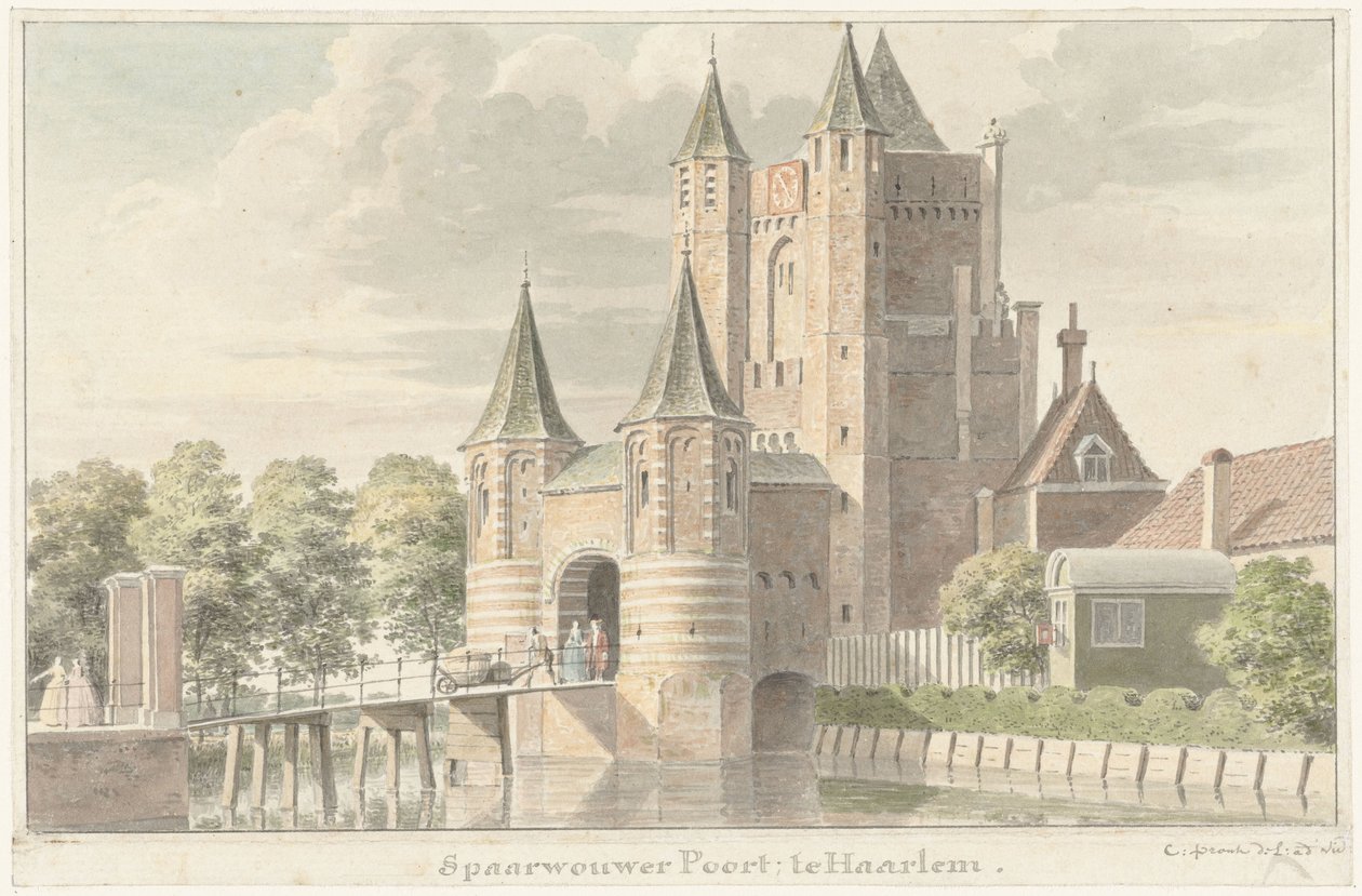 Portão de Spaarnwouder em Haarlem de Cornelis Pronk