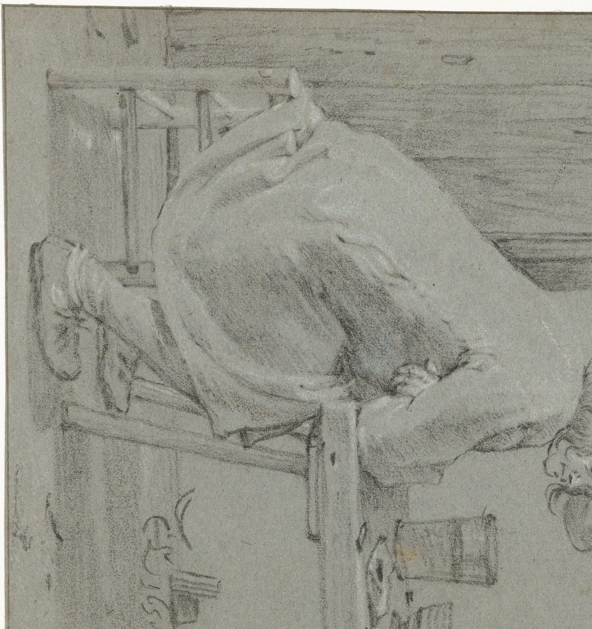 Homem sentado à mesa de Cornelis Saftleven