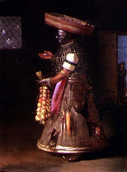 Figura Antromórfica de uma Mulher (uma de um par) de Cornelis Saftleven