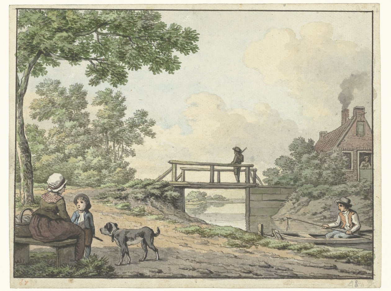cachorro deitado de Cornelis Saftleven