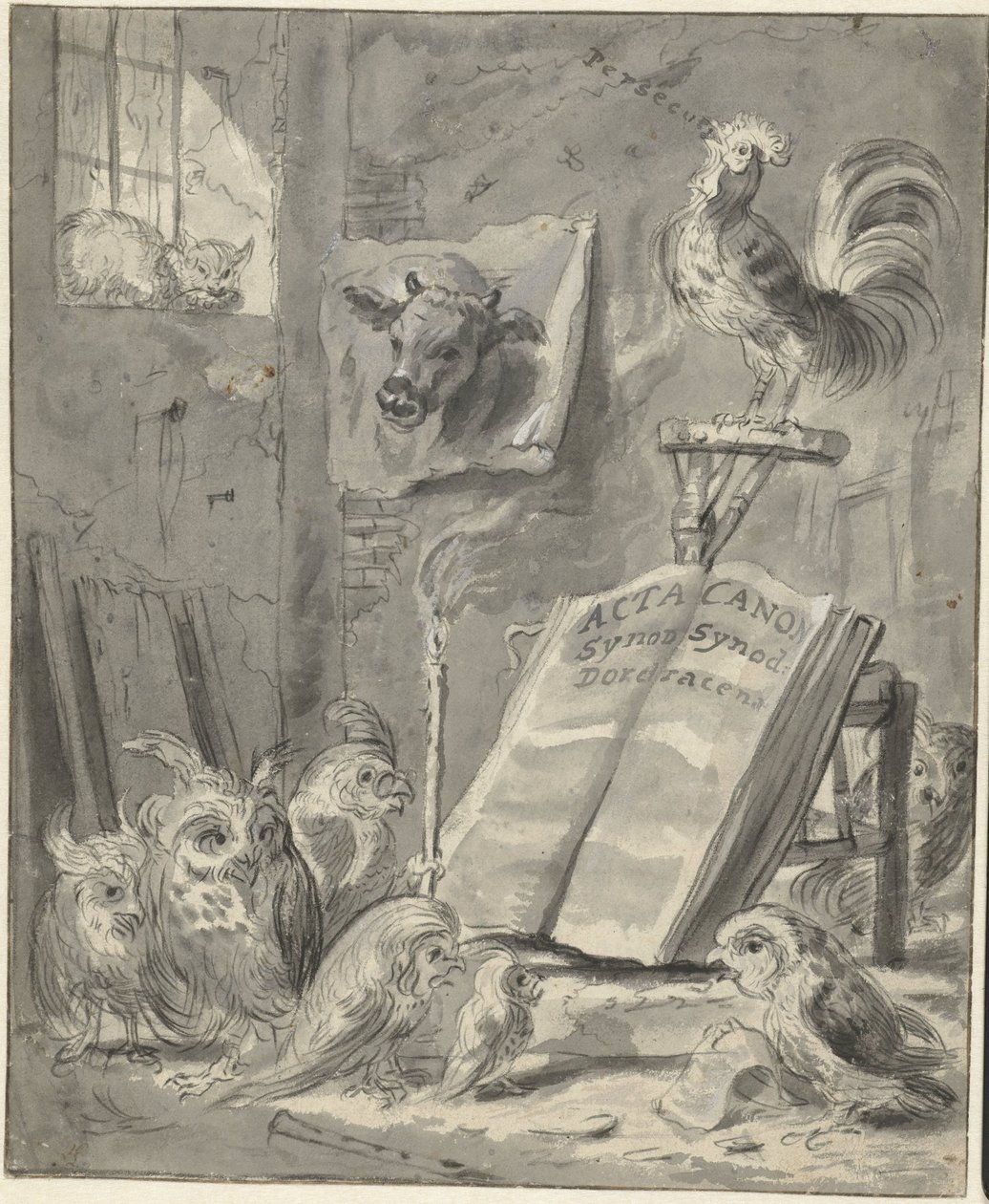 Sátira ao Sínodo de Dordrecht, 1618 de Cornelis Saftleven