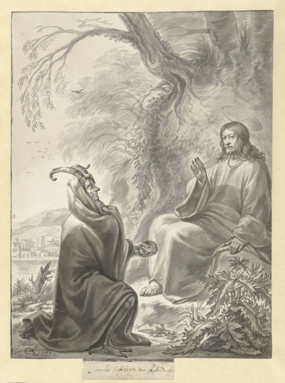 A tentação de Cristo de Cornelis Saftleven