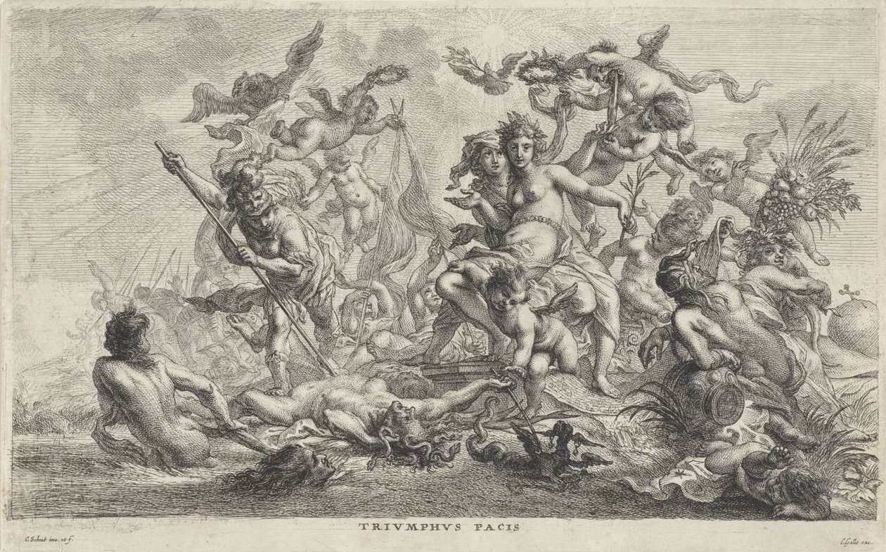 Alegoria op de vrede Triumph of Peace (título no objeto) de Cornelis Schut (I)