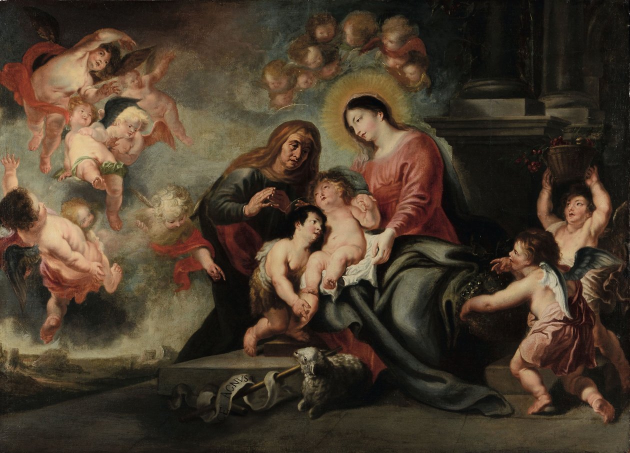 Virgem e Menino com Santa Ana de Cornelis Schut