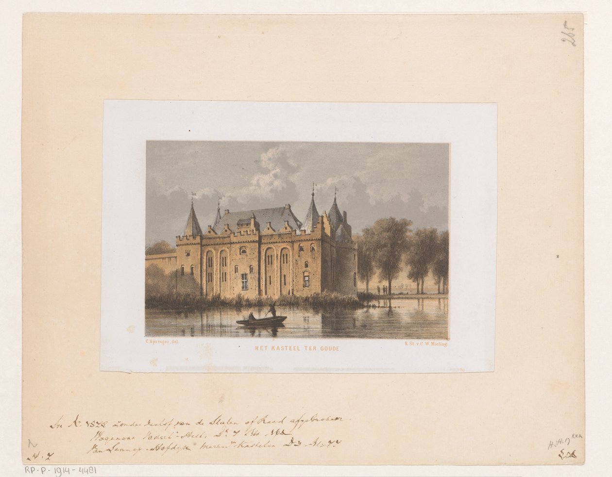 Castelo de Gouda
Kasteel ter Goude (título sobre o objecto) de Cornelis Springer