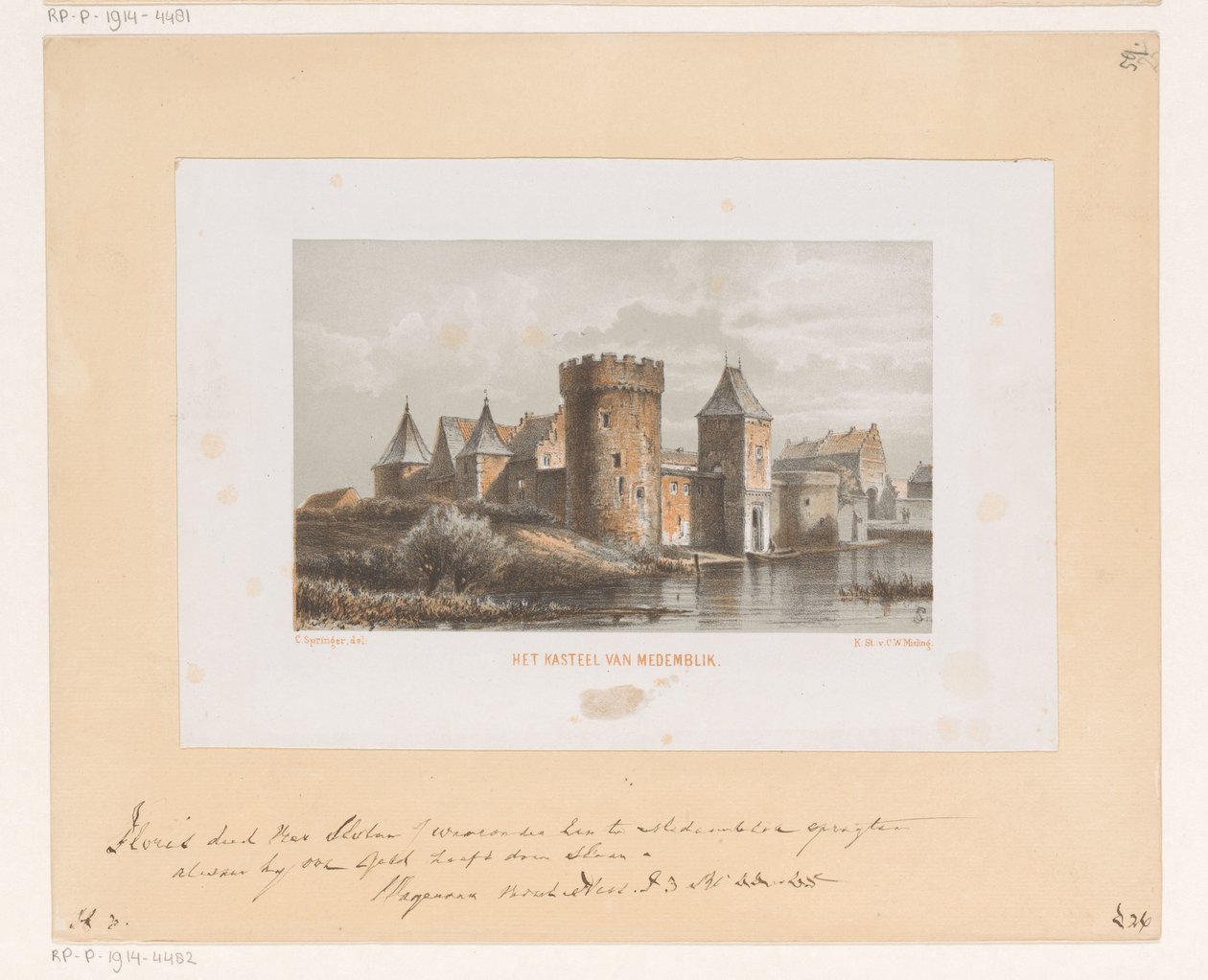 Castelo de Medemblik Castelo de Medemblik (título no objeto) de Cornelis Springer