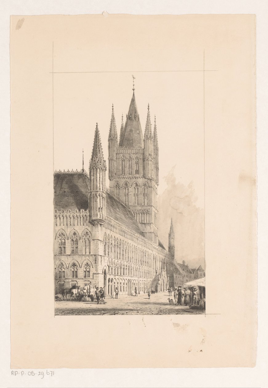 Salão de pano de Ypres Câmara Municipal do século XIII de Cornelis Springer