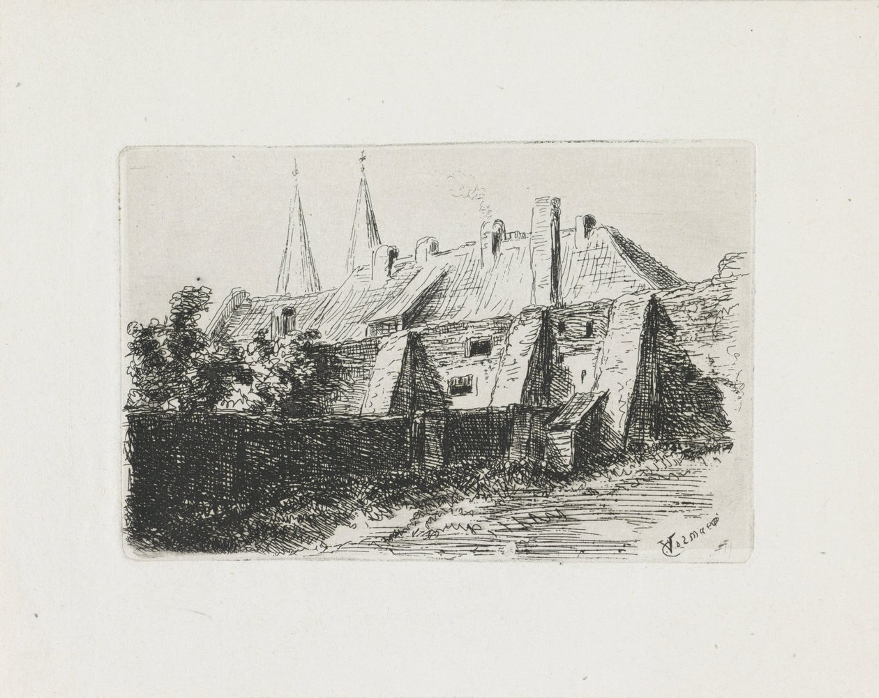 Três árvores altas Quinta suíte (título da série) de Cornelis Steffelaar