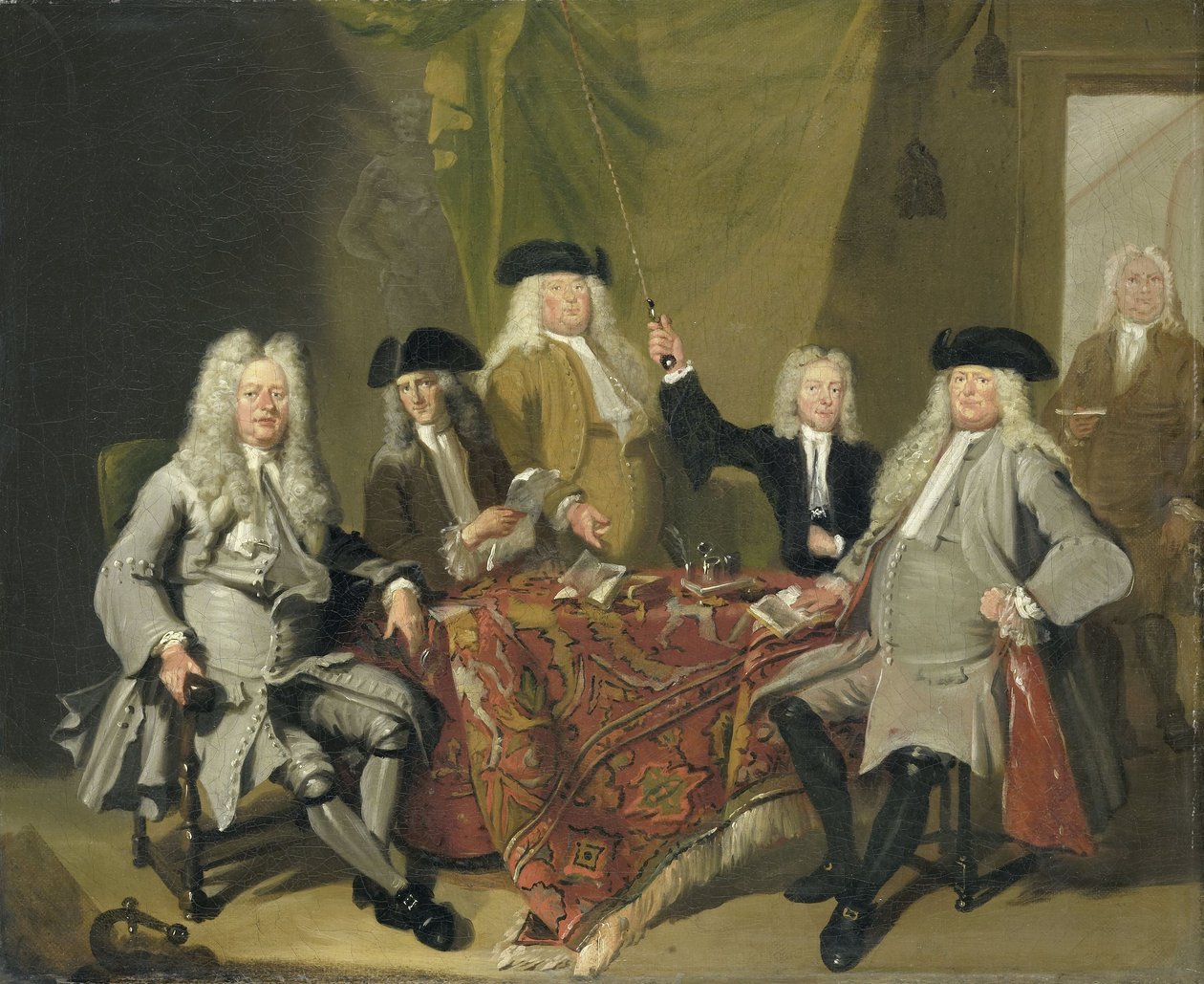 Inspetores do Collegium Medicum em Amsterdã, 1724 de Cornelis Troost