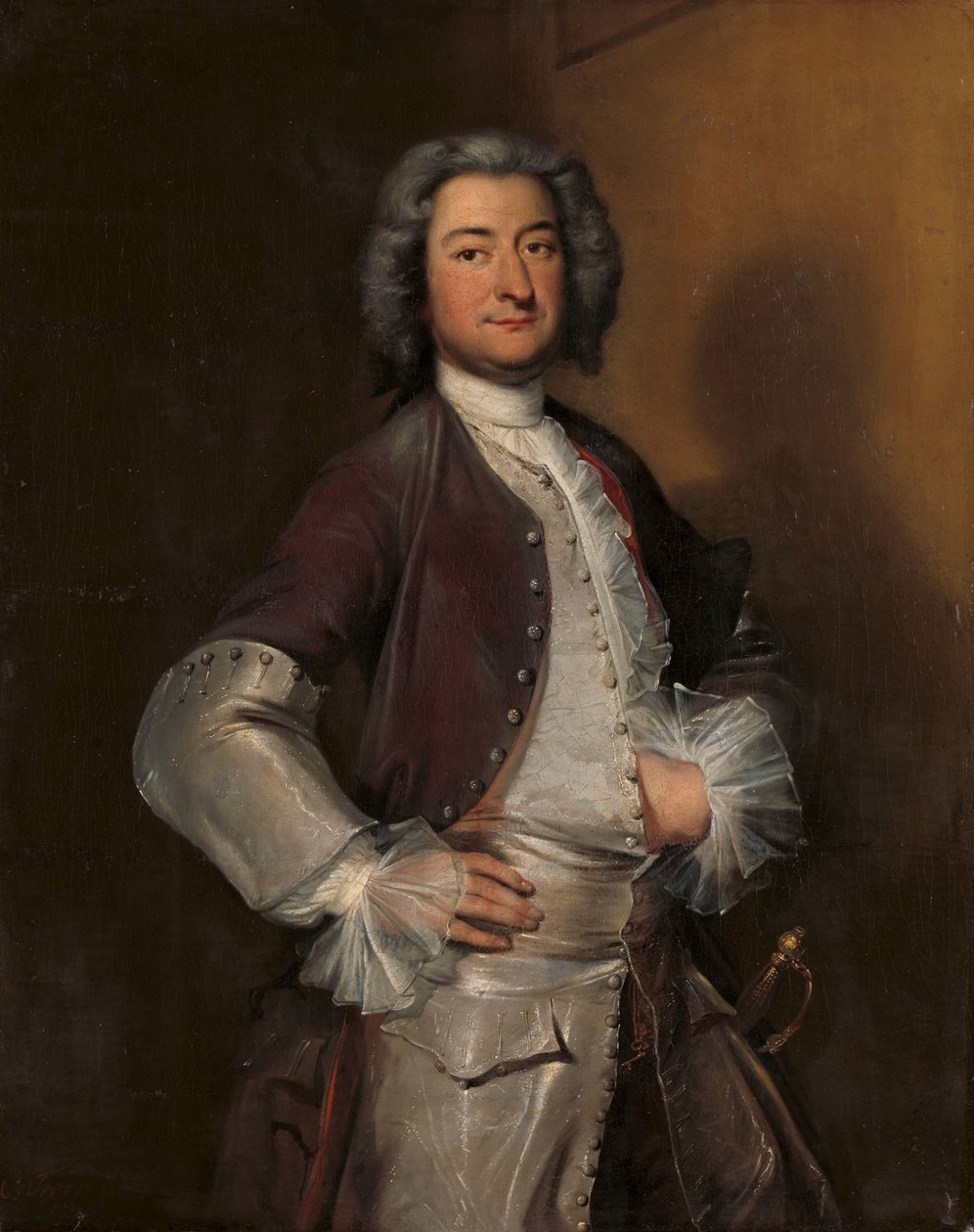 Retrato de Isaac Sweers, diretor de Amsterdã e governador da Companhia Holandesa das Índias Orientais de Cornelis Troost