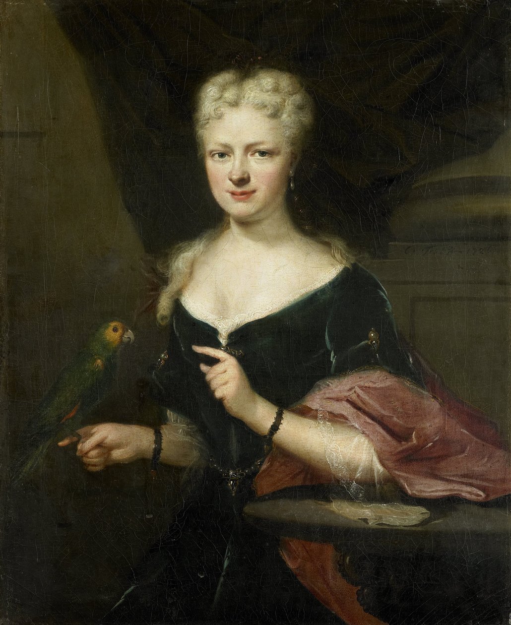 Retrato de Maria Magdalena Stavenisse, esposa de Jacob de Witte de Elkerzee, Conselheira de Zierikzee de Cornelis Troost