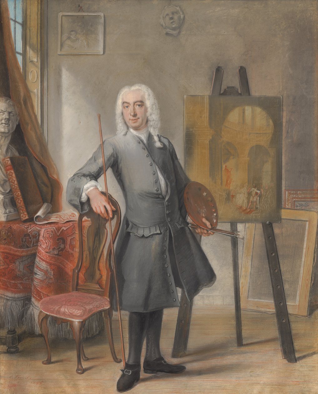Auto-retrato, 1745 de Cornelis Troost