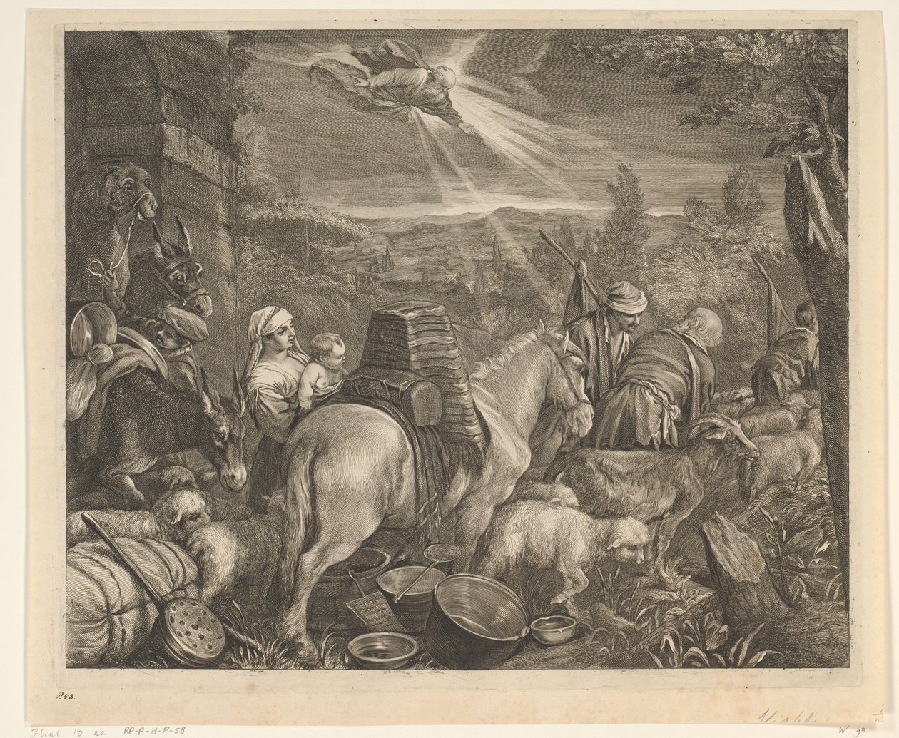 Abraão deixa Harã Quelações (título da série) de Cornelis Visscher (II)