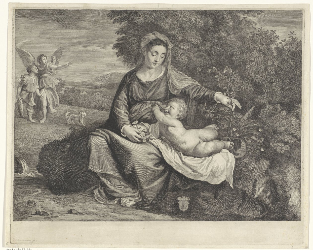 Maria com a criança e Tobias e o anjo de Cornelis Visscher (II)