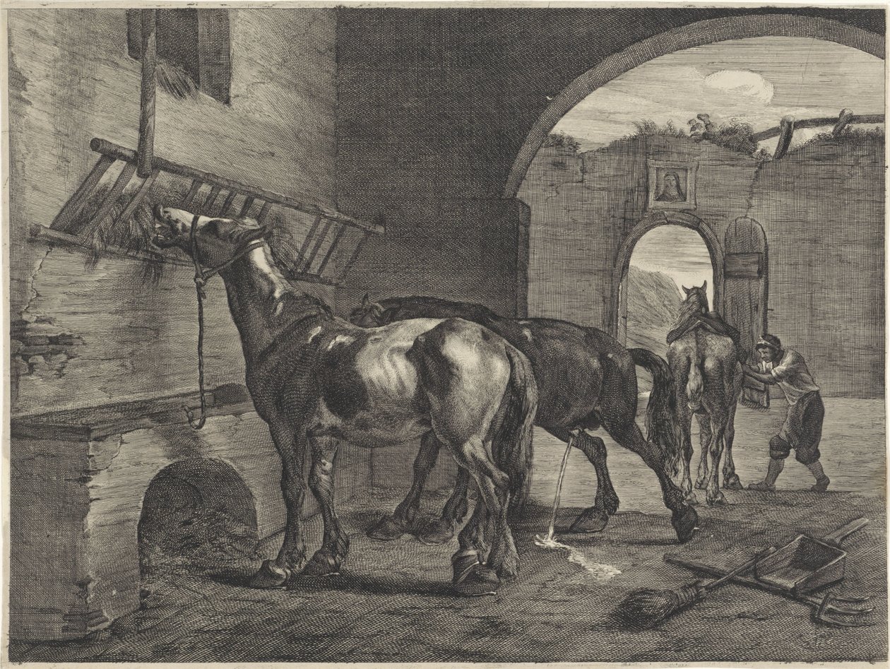 Estábulo para cavalos de Cornelis Visscher (II)