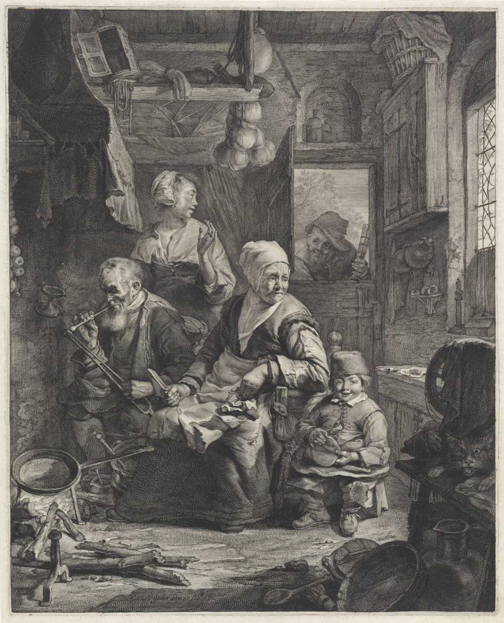 fabricante de panquecas de Cornelis Visscher (II)