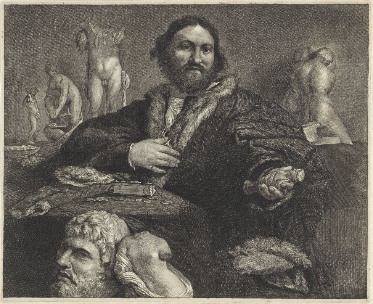 Retrato do colecionador Andrea Odoni Portret de Andrea Odoni de Cornelis Visscher (II)