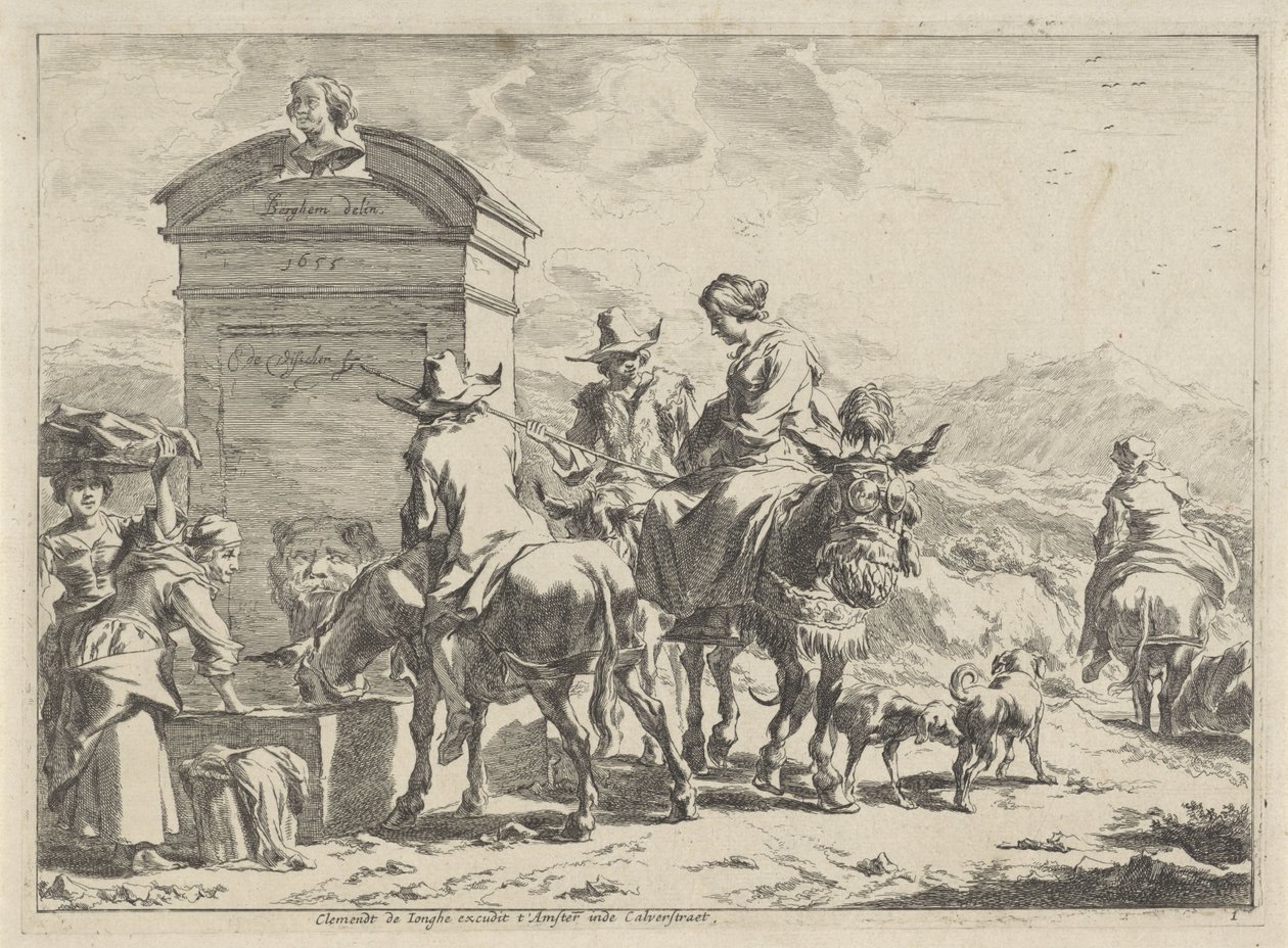 lugar de descanso Paisagens (título da série) de Cornelis Visscher (II)