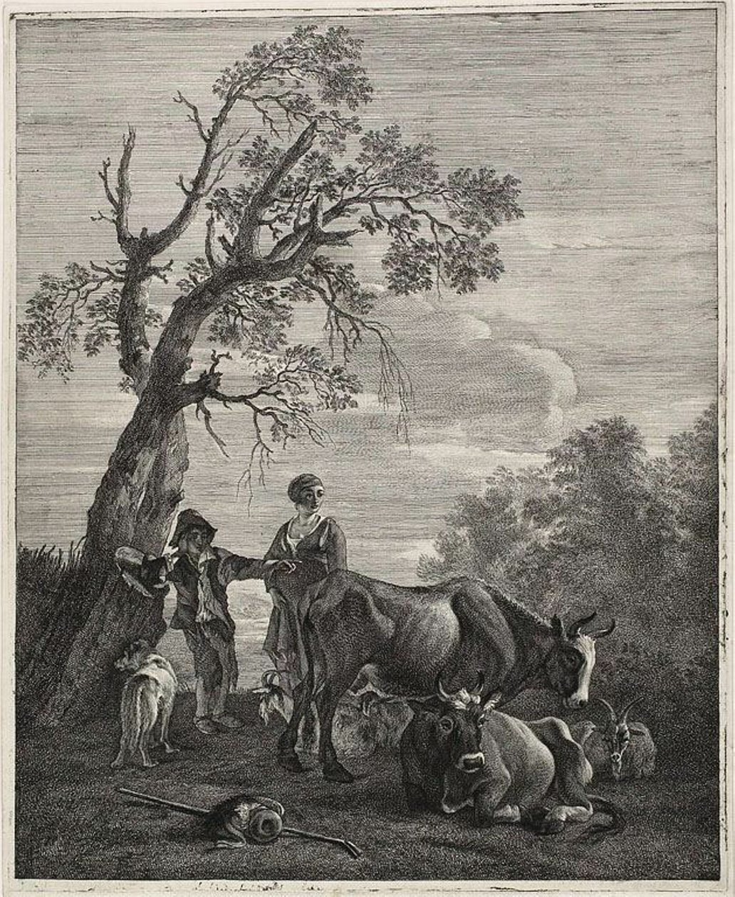 Um rebanho de descanso de Cornelis Visscher