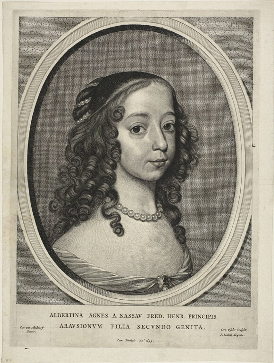 Albertine Agnes, Princesa de Orange Nassau, de Nine Portraits de Cornelis Visscher