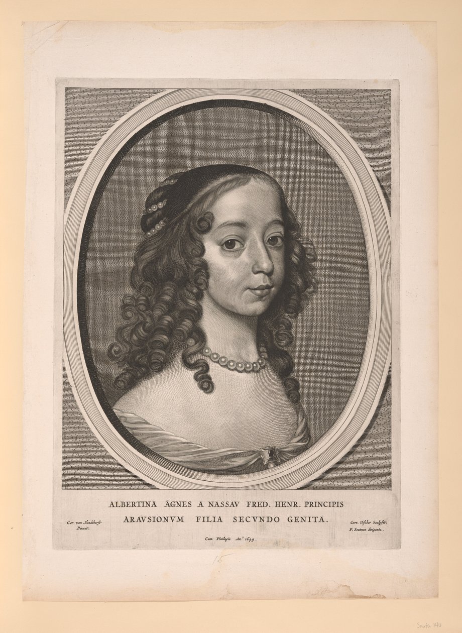 Albertine Agnes, Princesa de Orange Nassau, de Nine Portraits de Cornelis Visscher