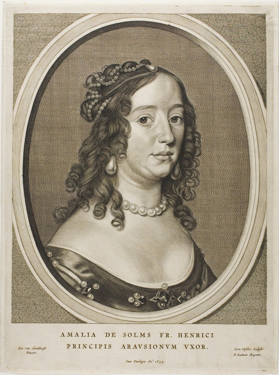 Amália van Solms, mulher de Frederico Henrique, de Nove Retratos de Cornelis Visscher