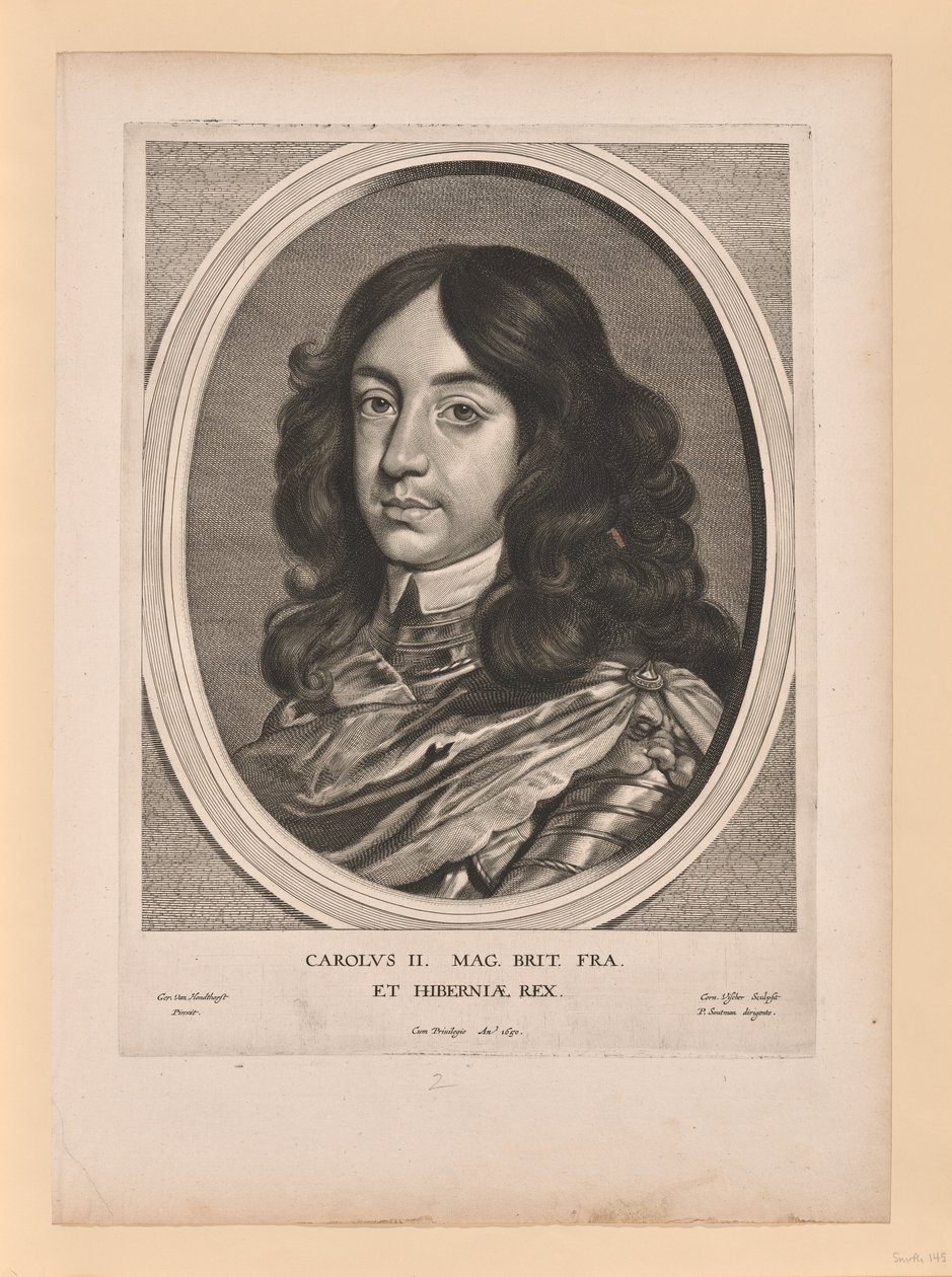 Carlos II, rei de Inglaterra, de Effigies Variae... de Cornelis Visscher