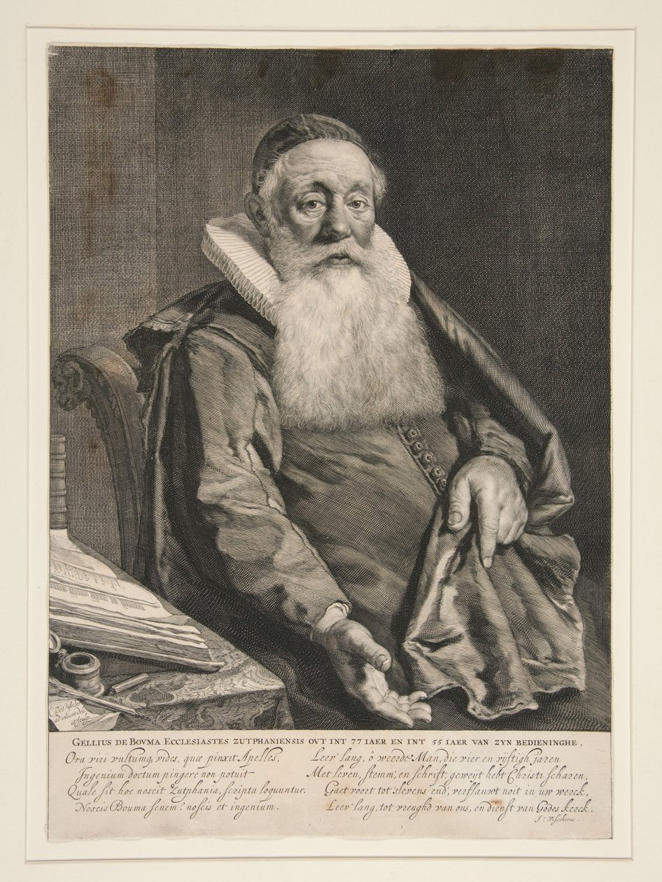 Gellius de Bouma, ministro do Evangelho em Zutphen de Cornelis Visscher