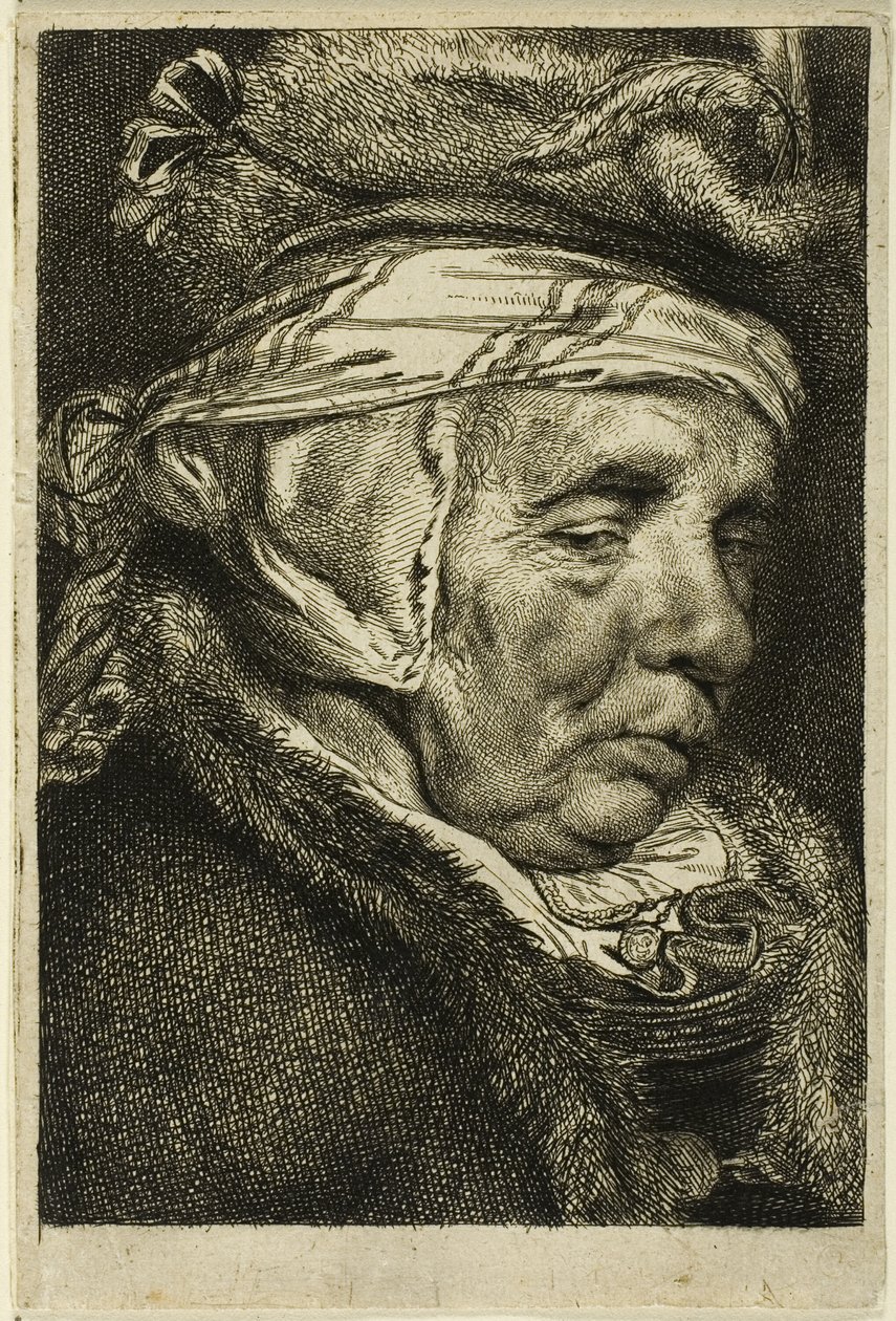 Cabeça de uma velha de Cornelis Visscher
