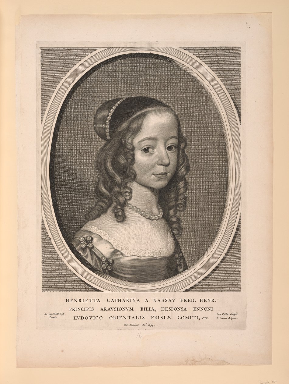 Henrietta Catharina, Princesa de Orange Nassau, de Nine Portraits de Cornelis Visscher