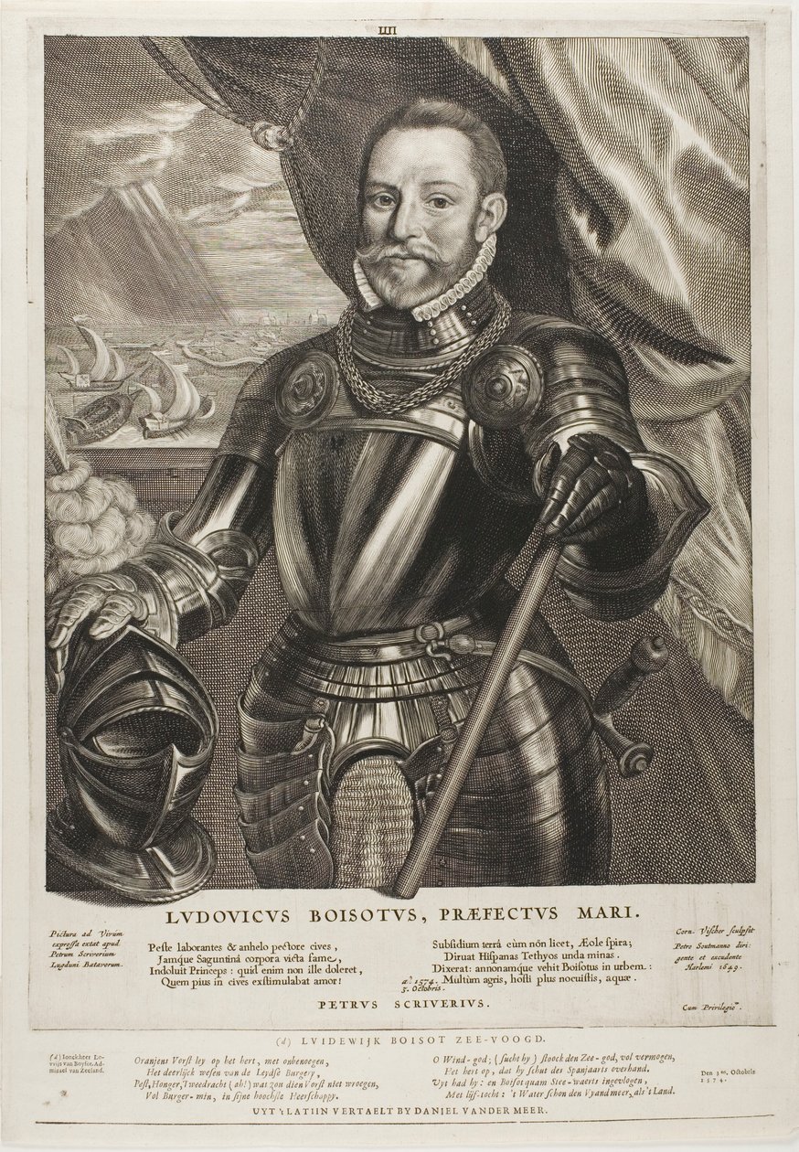 Lodewijk Boisot, Almirante da Zelândia, placa 4 de Quatuor Personae de Cornelis Visscher