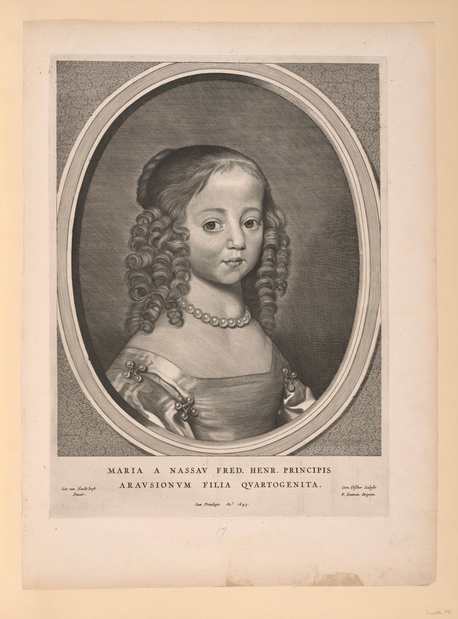 Maria, Princesa de Orange Nassau, de Nine Portraits de Cornelis Visscher