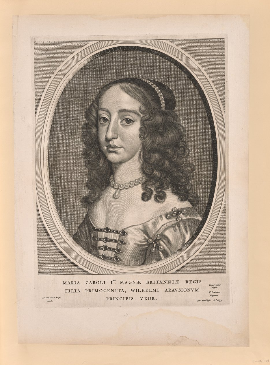 Mary Stuart, mulher de Guilherme II, de Nine Portraits de Cornelis Visscher