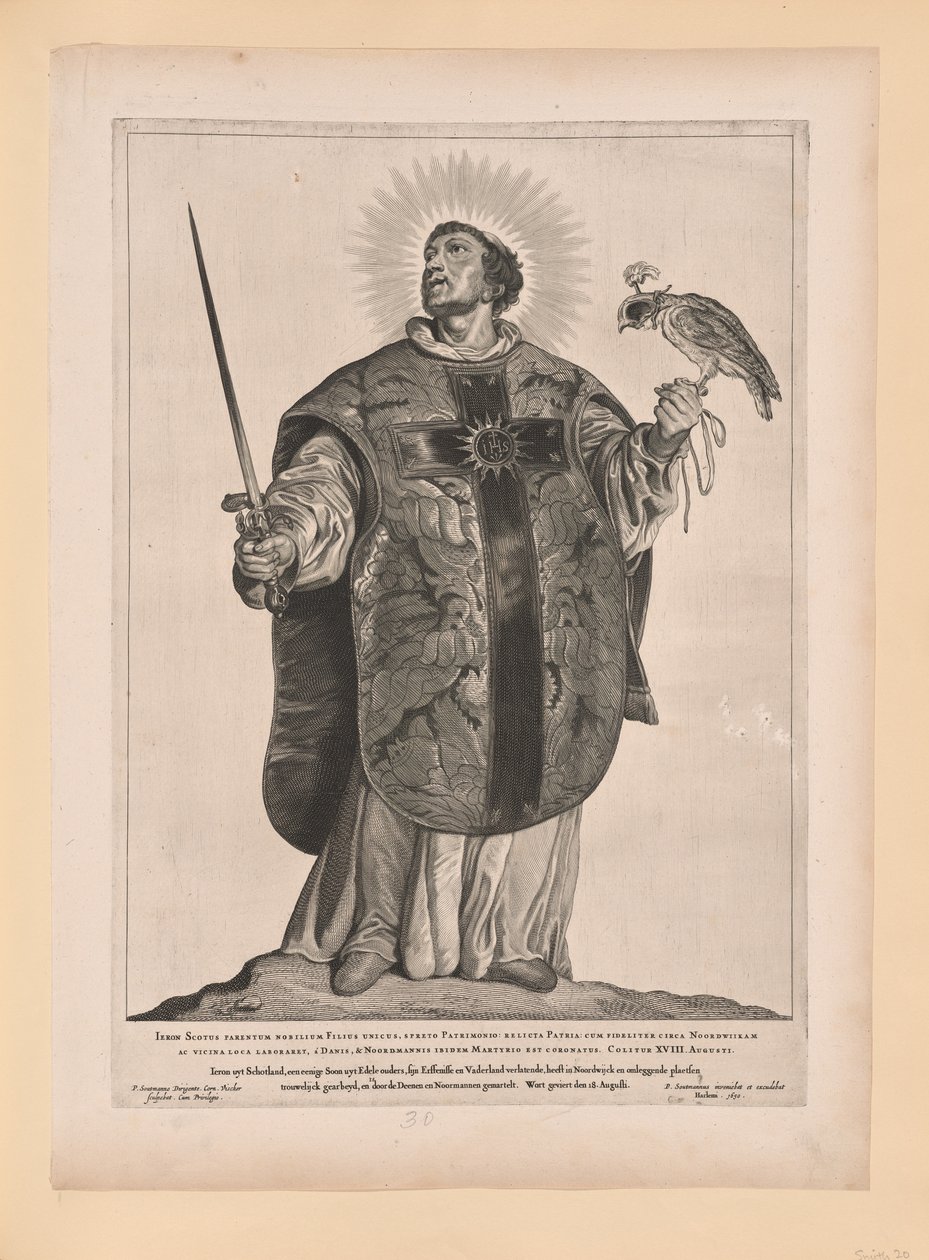 Santo: Adalberto de Egmond, de Santos do Norte e do Sul dos Países Baixos de Cornelis Visscher