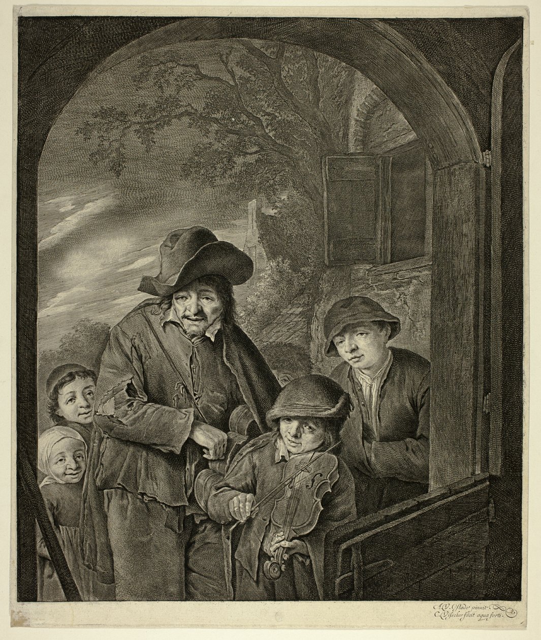 O tocador de furacão de Cornelis Visscher