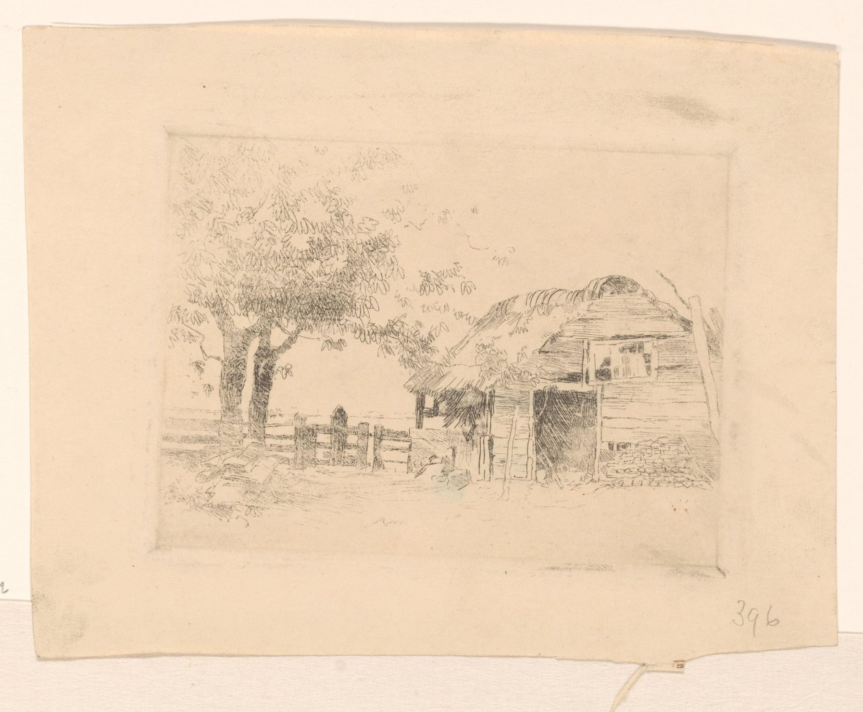 Antigo celeiro com telhado de colmo de Cornelis Vreedenburgh